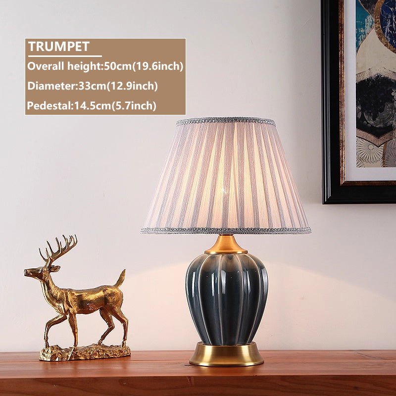 Kochwert Ceramic & Brass Table Lamp – Modern Minimalist Home, Bedroom & Living Room
