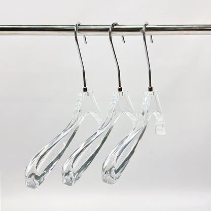 Kochwert Clear Acrylic Hanger with Long Hook – Durable for Heavy Winter Coats and Pants-1