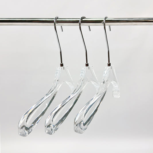 Kochwert Clear Acrylic Hanger with Long Hook – Durable for Heavy Winter Coats and Pants-1