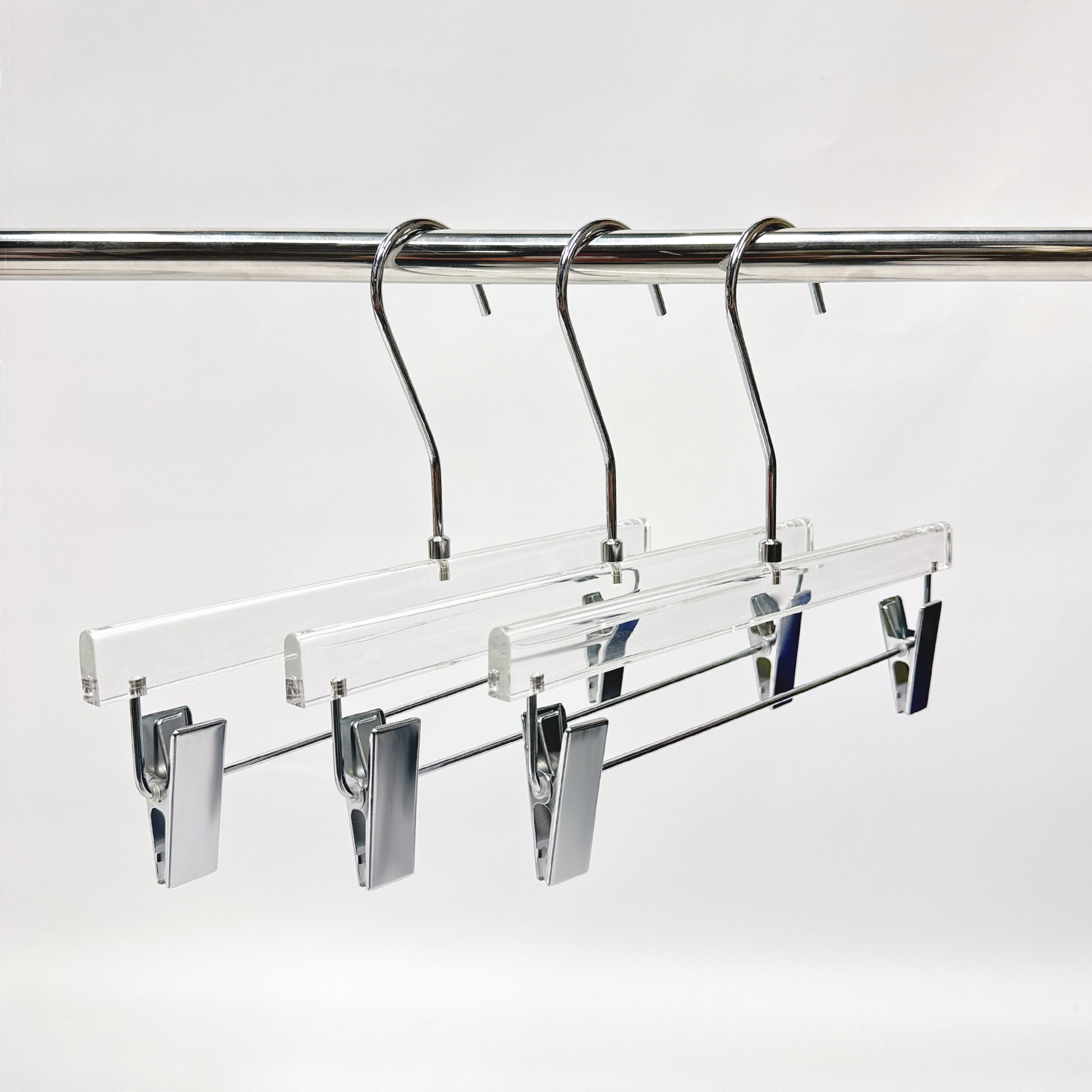 Kochwert Clear Acrylic Hanger with Long Hook – Durable for Heavy Winter Coats and Pants-3