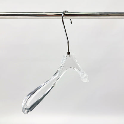 Kochwert Clear Acrylic Hanger with Long Hook – Durable for Heavy Winter Coats and Pants-5