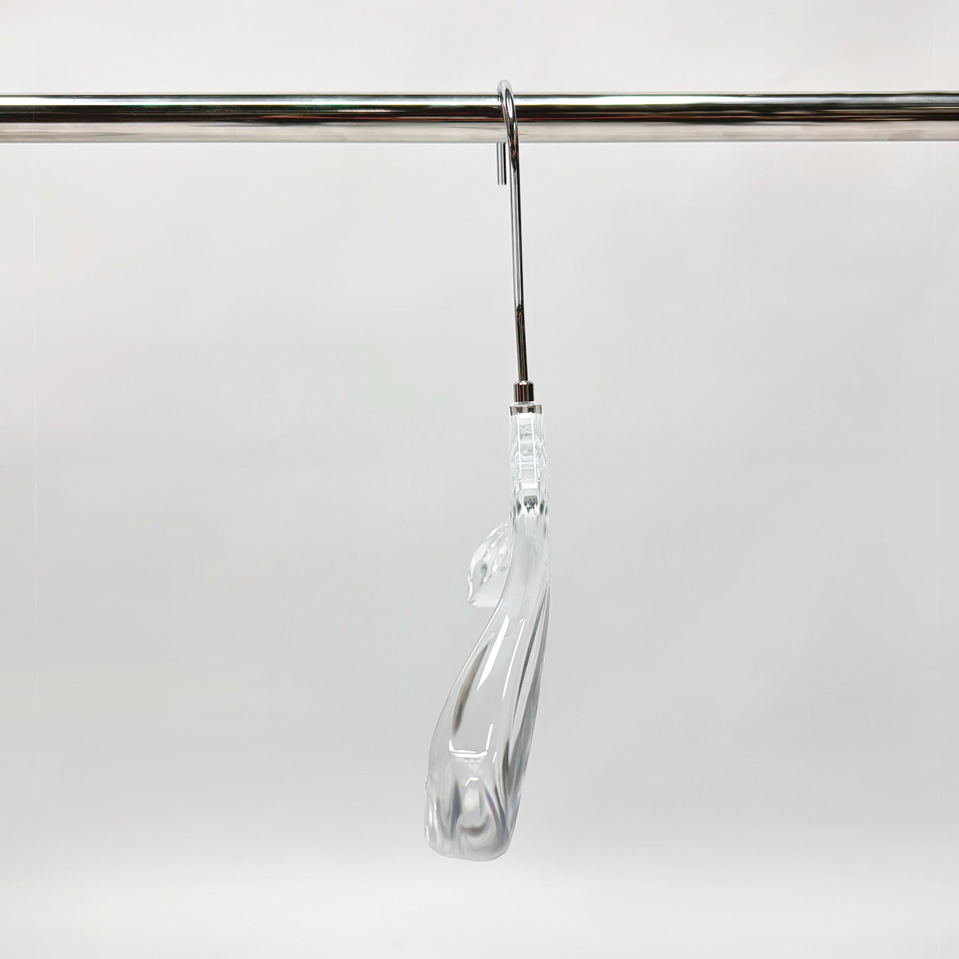 Kochwert Clear Acrylic Hanger with Long Hook – Durable for Heavy Winter Coats and Pants-7