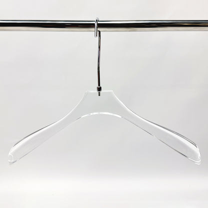 Kochwert Clear Acrylic Hanger with Long Hook – Durable for Heavy Winter Coats and Pants-8