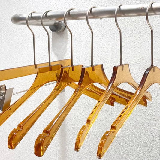 Kochwert Clear Acrylic Hanger with Long Hook & Non-Slip Clips – For Pants, Dresses, Suits-9