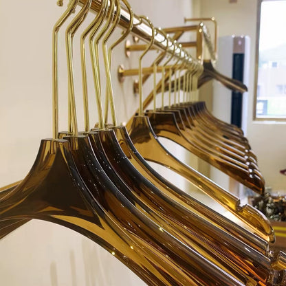 Kochwert Clear Acrylic Hanger with Long Hook & Non-Slip Clips – For Pants, Dresses, Suits-8
