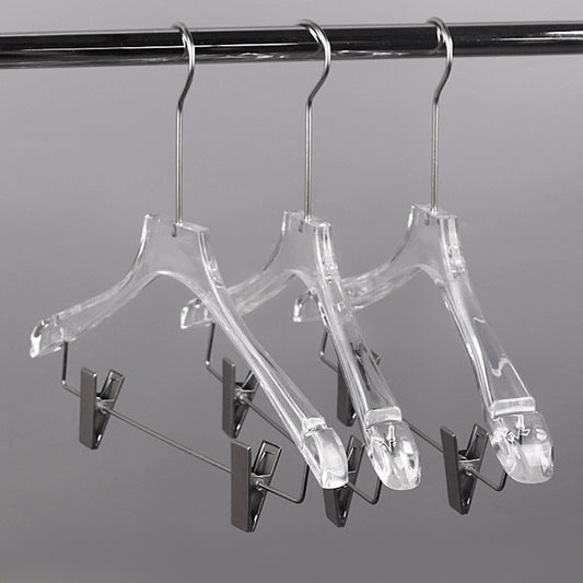 Kochwert Clear Acrylic Men's Hanger with Clips - for Displaying Suit and Pants in Stores-1