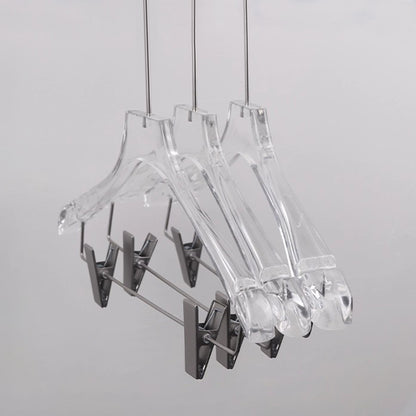 Kochwert Clear Acrylic Men's Hanger with Clips - for Displaying Suit and Pants in Stores-12