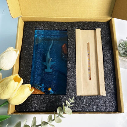 Kochwert Clear Resin Shark Night Light - A Home Decor Mood Light or Holiday Birthday Gift-7