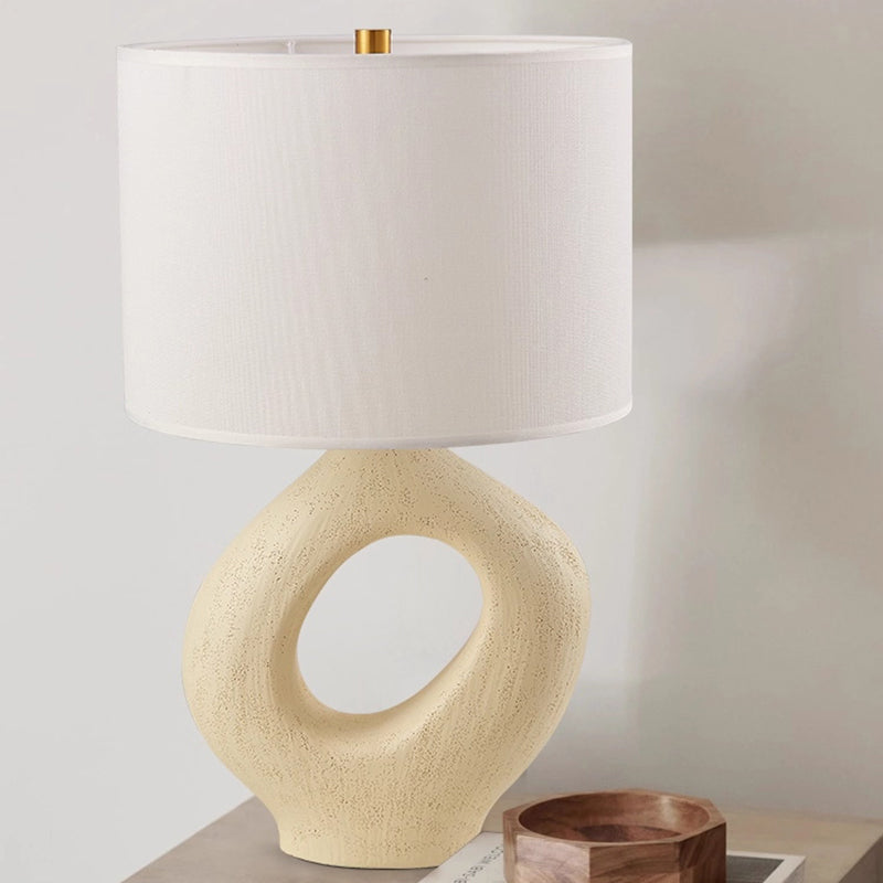 Kochwert Creative Bedside Table Lamp – Modern Art Lamp with Linen Shade for Bedroom Decor