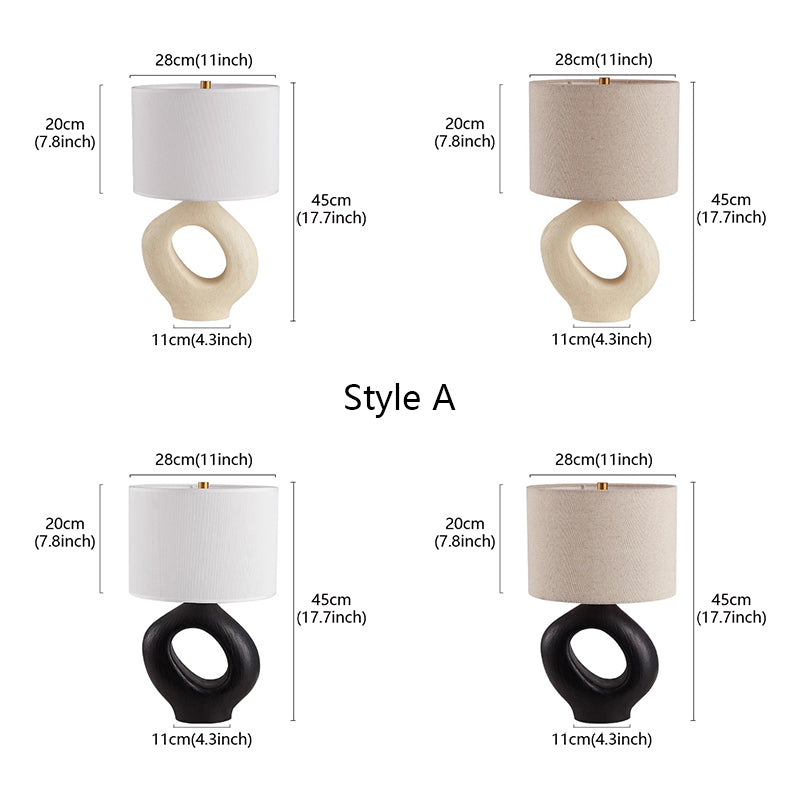 Kochwert Creative Bedside Table Lamp – Modern Art Lamp with Linen Shade for Bedroom Decor