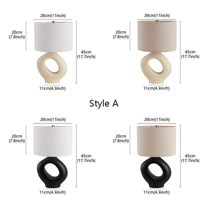 Kochwert Creative Bedside Table Lamp – Modern Art Lamp with Linen Shade for Bedroom Decor