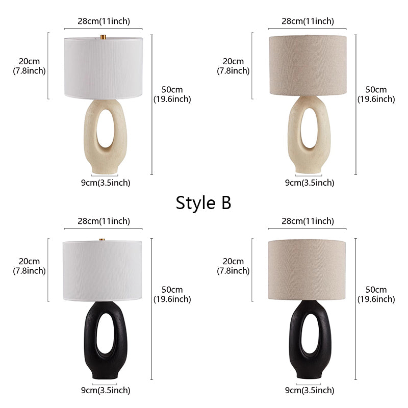 Kochwert Creative Bedside Table Lamp – Modern Art Lamp with Linen Shade for Bedroom Decor