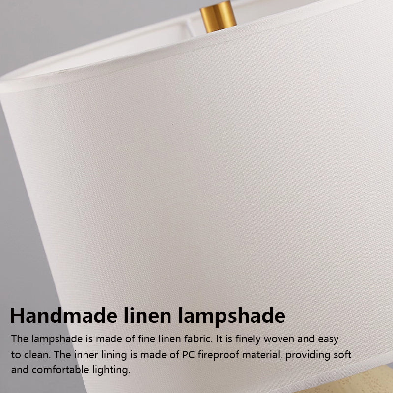 Kochwert Creative Bedside Table Lamp – Modern Art Lamp with Linen Shade for Bedroom Decor