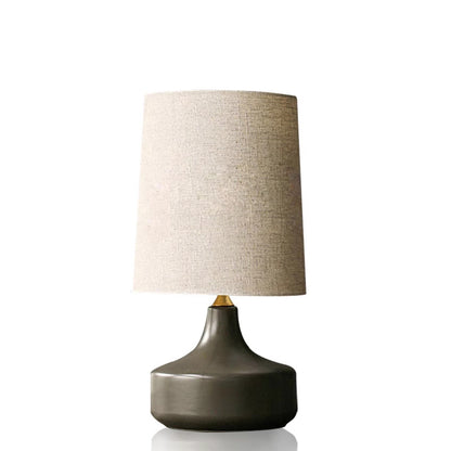 Kochwert Creative Ceramic Bedside Table Lamp – Modern Linen Shade for Warm Bedroom Lighting