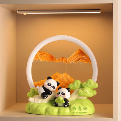 Kochwert Creative Resin Hourglass - Panda Monkey Sand Art Desktop Decor and Healing Gift
