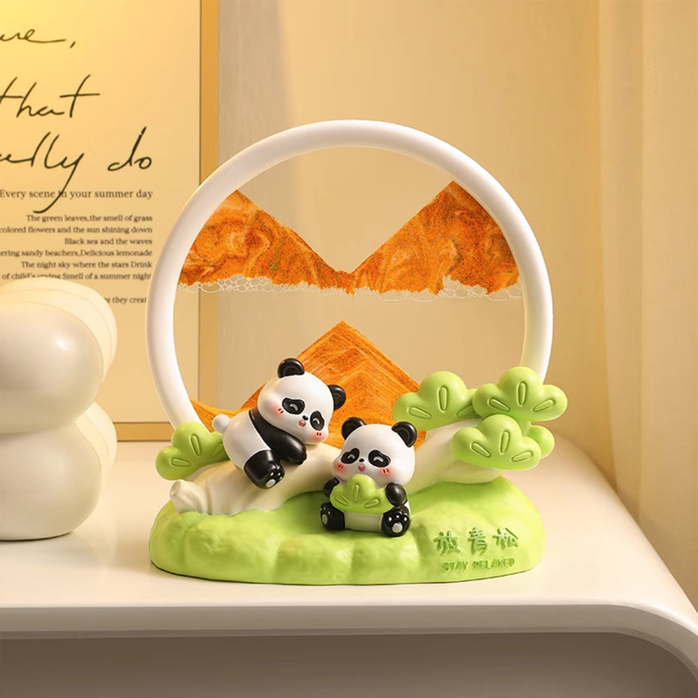 Kochwert Creative Resin Hourglass - Panda Monkey Sand Art Desktop Decor and Healing Gift