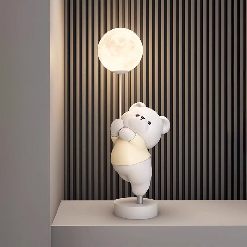 Kochwert Cute Bear & Bunny Kids Bedside Lamp – Warm Night Light for Bedroom & Living Room