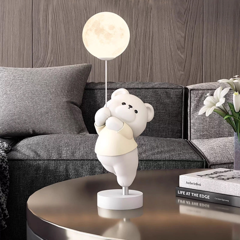 Kochwert Cute Bear & Bunny Kids Bedside Lamp – Warm Night Light for Bedroom & Living Room