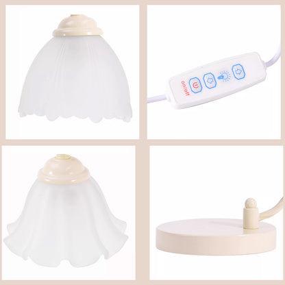 Kochwert Fairy Style Bedside Table Lamp – Romantic Floral Light for Cozy Bedroom Lighting