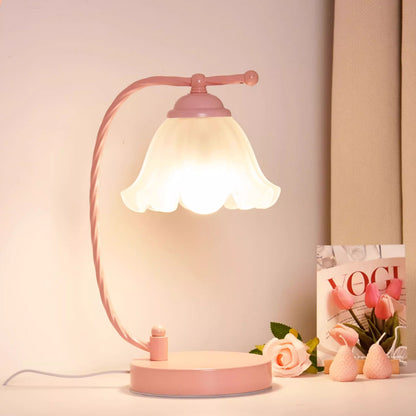 Kochwert Fairy Style Bedside Table Lamp – Romantic Floral Light for Cozy Bedroom Lighting