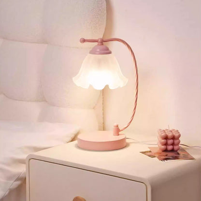 Kochwert Fairy Style Bedside Table Lamp – Romantic Floral Light for Cozy Bedroom Lighting