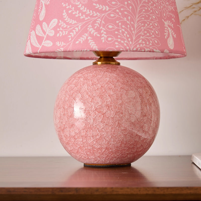 Kochwert Green Ceramic Table Lamp – Crackle Glaze Bedside Lamp for Home Lighting Decor