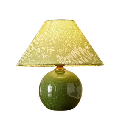 Kochwert Green Ceramic Table Lamp – Crackle Glaze Bedside Lamp for Home Lighting Decor