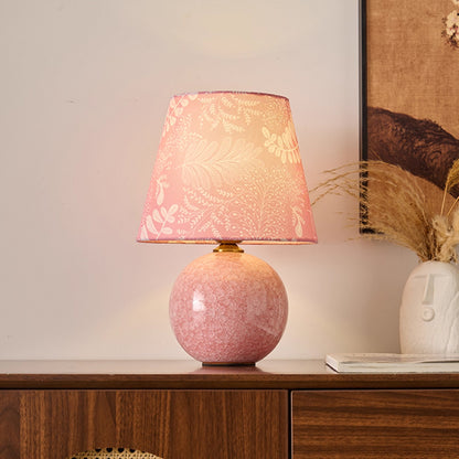 Kochwert Green Ceramic Table Lamp – Crackle Glaze Bedside Lamp for Home Lighting Decor