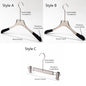 Kochwert Luxury Grey Clear Acrylic Hanger with Long Hook, Velvet Edge – For Suits & Dresses