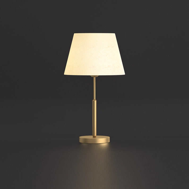Kochwert Modern Brass Bedside Table Lamp – Fabric Shade for Bedroom & Home Lighting