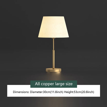 Kochwert Modern Brass Bedside Table Lamp – Fabric Shade for Bedroom & Home Lighting