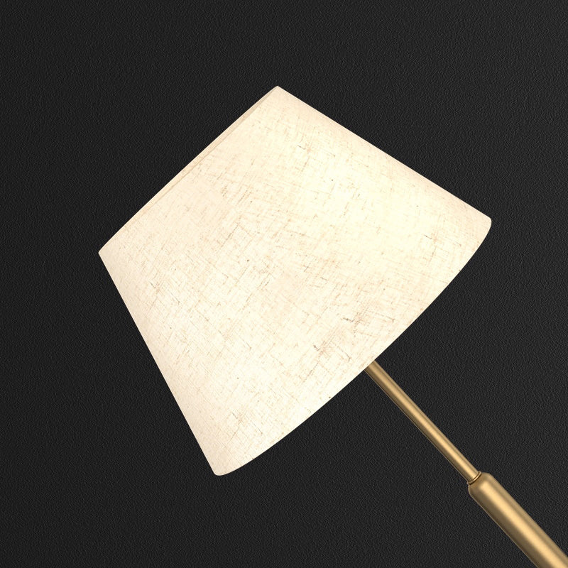 Kochwert Modern Brass Bedside Table Lamp – Fabric Shade for Bedroom & Home Lighting