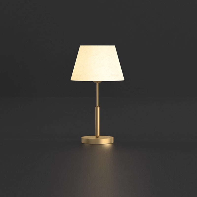 Kochwert Modern Brass Bedside Table Lamp – Fabric Shade for Bedroom & Home Lighting