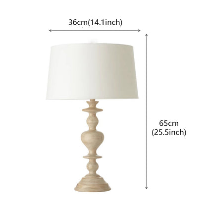 Kochwert Nordic Vintage Bedside Table Lamp – Warm Linen Shade Lamp for Cozy Bedroom Lighting