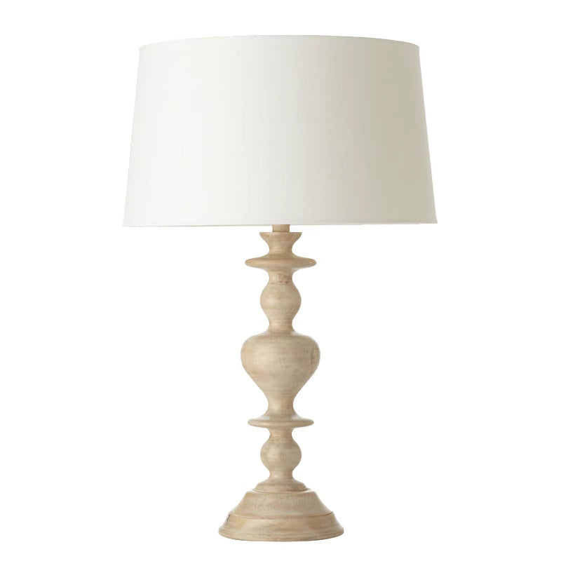 Kochwert Nordic Vintage Bedside Table Lamp – Warm Linen Shade Lamp for Cozy Bedroom Lighting