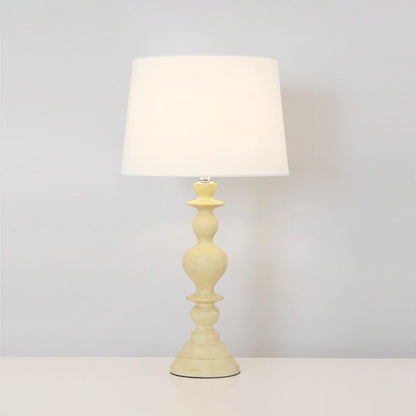 Kochwert Nordic Vintage Bedside Table Lamp – Warm Linen Shade Lamp for Cozy Bedroom Lighting