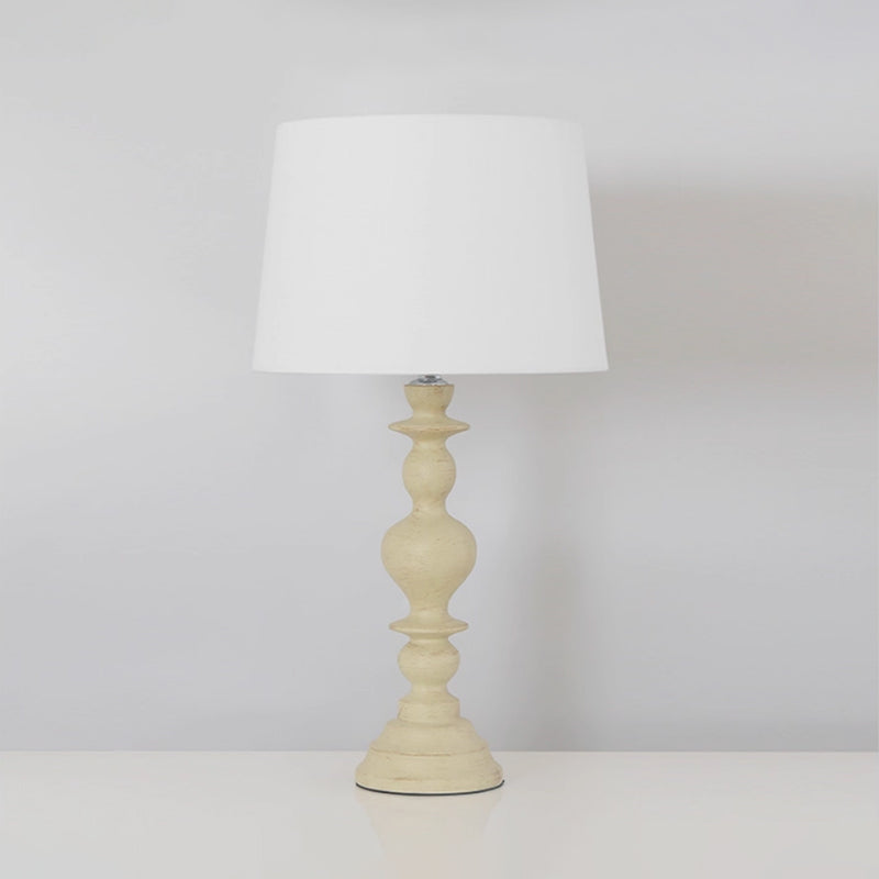 Kochwert Nordic Vintage Bedside Table Lamp – Warm Linen Shade Lamp for Cozy Bedroom Lighting