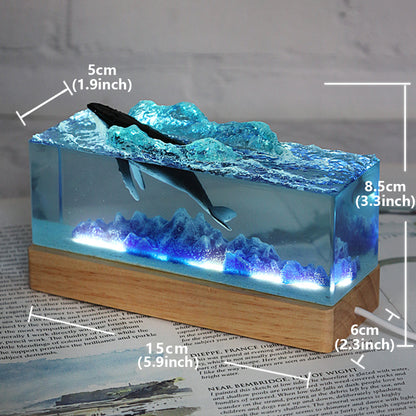 Kochwert Ocean Whale Resin Night Light – Perfect for Birthday Gifts and Home Decor