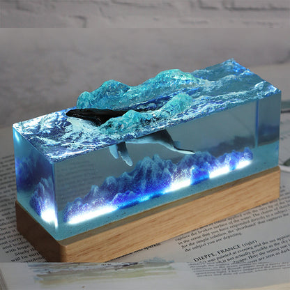 Kochwert Ocean Whale Resin Night Light – Perfect for Birthday Gifts and Home Decor