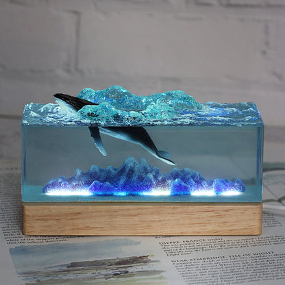 Kochwert Ocean Whale Resin Night Light – Perfect for Birthday Gifts and Home Decor