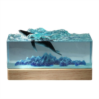 Kochwert Ocean Whale Resin Night Light – Perfect for Birthday Gifts and Home Decor