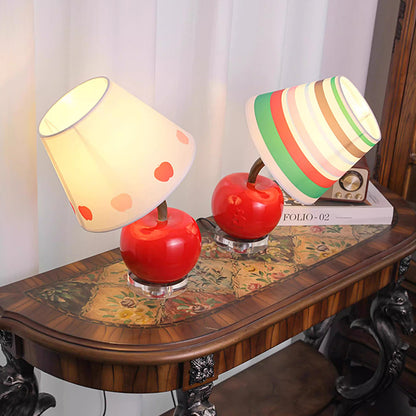 Kochwert Peace Blessing Apple Lamp – Creative Red Resin Table Lamp for Home and Gift Use