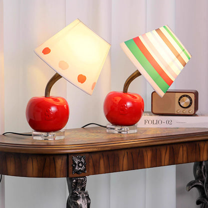 Kochwert Peace Blessing Apple Lamp – Creative Red Resin Table Lamp for Home and Gift Use