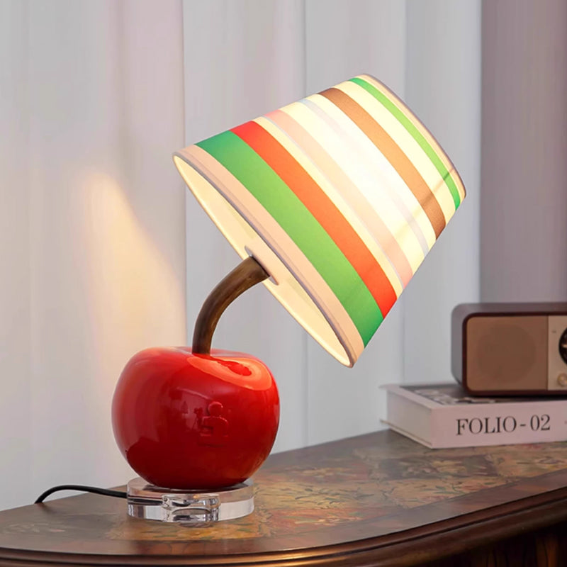 Kochwert Peace Blessing Apple Lamp – Creative Red Resin Table Lamp for Home and Gift Use