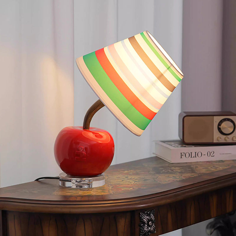 Kochwert Peace Blessing Apple Lamp – Creative Red Resin Table Lamp for Home and Gift Use