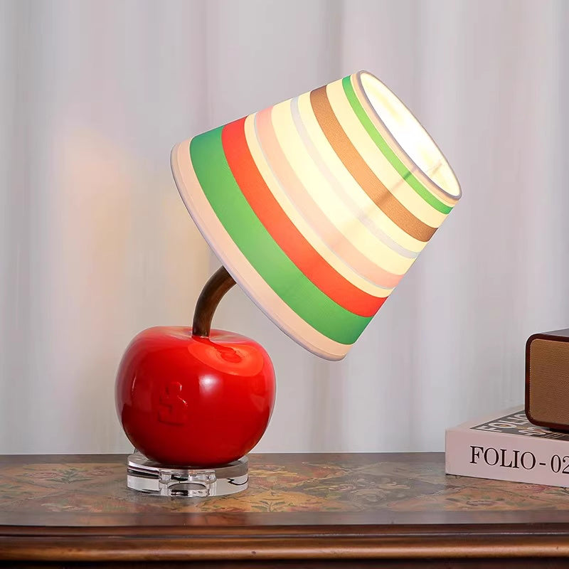 Kochwert Peace Blessing Apple Lamp – Creative Red Resin Table Lamp for Home and Gift Use