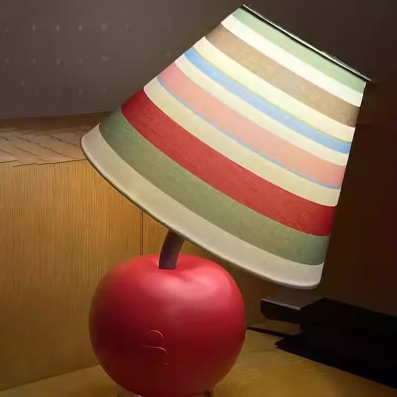 Kochwert Peace Blessing Apple Lamp – Creative Red Resin Table Lamp for Home and Gift Use