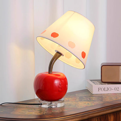 Kochwert Peace Blessing Apple Lamp – Creative Red Resin Table Lamp for Home and Gift Use