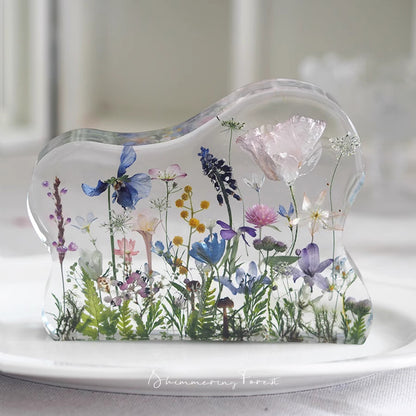 Kochwert Resin Night Light – Handmade Creative Dried Flower and Plant Decorative Lamp