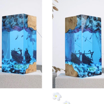 Kochwert Shipwreck Diver Resin Night Light – Ocean Art Lamp for Home Decor and Gifts